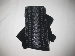 Romwe kawaii sheer heart & floral print fishnet tights black nip pastel goth - Picture 1 of 3