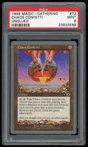 1998 MTG Magic the Gathering Unglued Chaos Confetti #72 PSA 9 Gaming Card TCG - Picture 1 of 2