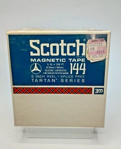 NEW SEALED Scotch 144 Magnetic Tape 1/4” x 1200' - 5” Reel To Reel Tartan Series - Picture 1 of 3