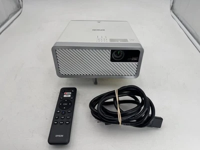Proyector de transmisión inteligente Epson EF-100 mini láser con Amazon Fire TV blanco Foto 1 de 4