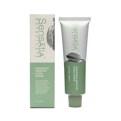 SENSATIA Gentle Face Scrub 60ml Unscented For Sensitive Skin Deep Cleansing - Image 1 of 3