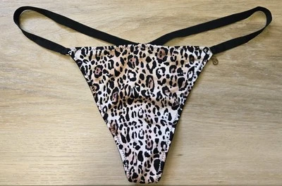 Bragas de colección raras Victoria's Secret animal suave sedoso dije tanga en V O/S Foto 1 de 3
