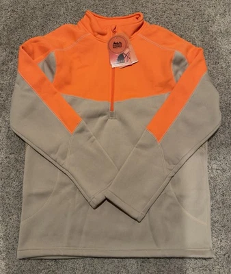 WFS Fleece Hunting Pullover With Zipper Blaze Orange/Tan SIZE 2XL RETAIL $49.99 - Image 1 of 3