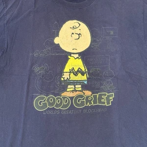 VTG Peanuts Charlie Brown Shirt Mens XL Good Grief Delta Pro Weight 90s - Picture 1 of 5