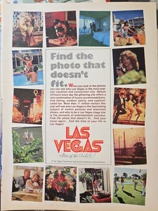 1980 Las Vegas Nevada find photo that doesn't fit travel vacation vintage ad  - Picture 1 of 1