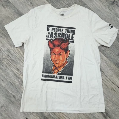 VINCE MCMAHON T SHIRT WWE Mens XL Devil I'm An A$$hole Wrestlemania RARE WWF - Image 1 of 4