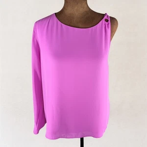 Camicetta asimmetrica Krisa manica unica donna M rosa REVOLVE NUOVA CON ETICHETTE made in USA top floreale - Foto 1 di 9
