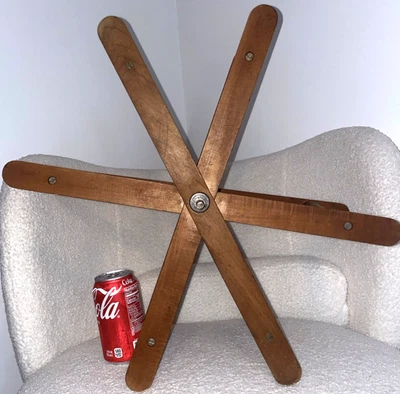 Vintage Yarn Swift Winder Wheel Spindles Farmhouse Textile Industrial - Image 1 of 4