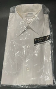 Camicia uomo vintage anni 60 Diamonds Phoenix bianca abito bottoni mezza manica taglia 14 - Foto 1 di 6