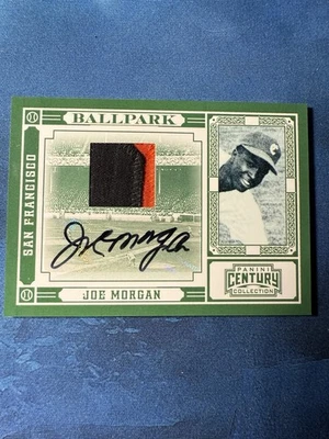 2010 Panini Century Collection Joe Morgan Patch Auto 26/50 - Image 1 of 4