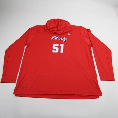 Liberty Flames Nike Pro Long Sleeve Shirt Men's Red New - Image 1 of 4