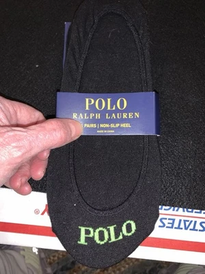 Forro de zapatillas Ralph Lauren 4 pares de calcetines para mujer talla 9-11 negro Foto 1 de 4