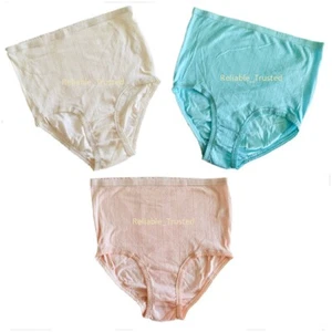 3/6/12 Pack Ladies Cotton Jacquard Full Briefs in White & Pastel Size WMS - 6XOS - Picture 1 of 1