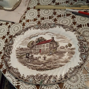 Johnson Brothers 12" Platter Heritage Hall Pennsylvania Fieldstone~Perfect - Picture 1 of 6