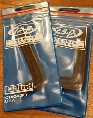 Eklind allen keys 4,5,6mm made in USA  2 packs. - Image 1 of 4