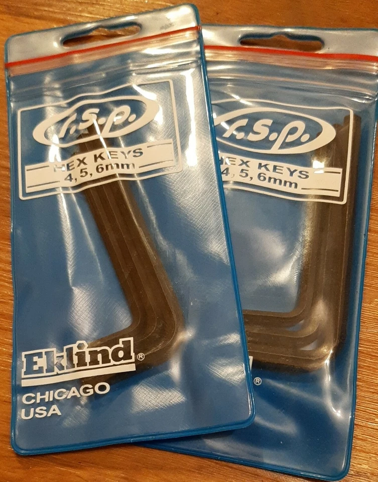 Eklind allen keys 4,5,6mm made in USA  2 packs. - Image 1 of 4