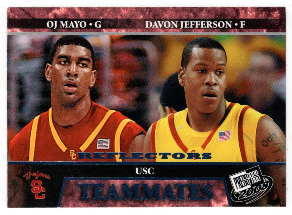 O.J. Mayo - Davon Jefferson - Teammates (NBA - NCAA) 2008 Press Pass # 59 MT - Image 1 of 1