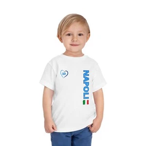 T-shirt Bambino Scudetto 2025 Napoli Logo Campionato Anema Core Napoletano 1926 - Picture 1 of 17
