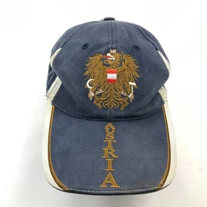 Austria Hat Cap Strapback Blue Gold Adult Adjustable Casual One Size Embroidered - Picture 1 of 8