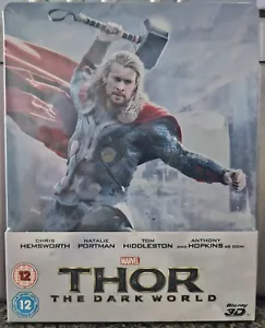 Thor : The Dark World STEELBOOK - (3D Blu Ray + Blu Ray) - Zavvi Exclusive - Picture 1 of 4
