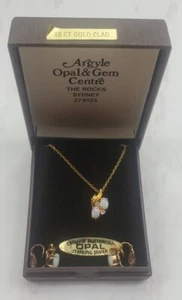 Argyle Centre Genuine Austrian Opal Sterling Silver Charm Necklace and Earrings  - Picture 1 of 20
