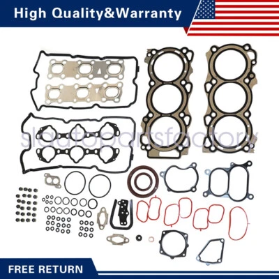 Juego completo de juntas para Nissan Frontier Xterra Suzuki Equator 4.0L DOHC 24V VQ40DE Foto 1 de 4