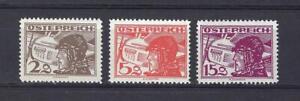 Austria 1925 Sc# C12/17 airmail Pilot Plane 3 stamps MNH