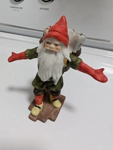 SIGNED Santa GNOME Jenny Nystrom Sweden Porcelain Figurines 5" - Picture 1 of 6