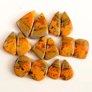 7 Pair 144 Cts Natural Bumble Bee Jasper Gemstone Pairs Lot 26x15-18x11mm#13439 - Picture 1 of 8
