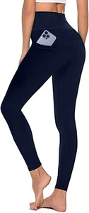 Women's High Waist Mesh Yoga Leggings with Side Pockets - Picture 1 of 6