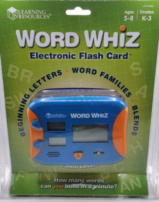 Recursos de Aprendizagem Word Whiz Cartão Flash Eletrônico Brinquedo Jogo Portátil NOVO LACRADO - Imagem 1 de 4
