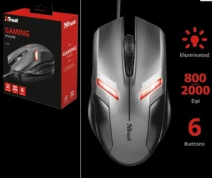 Mouse Ottico Trust da gioco Pro gamer PC Ergonomico anti scivolo USB Luci LED - Foto 1 di 1