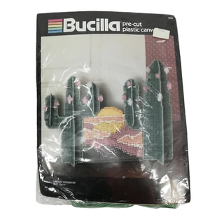 Bucilla Plastic Canvas Cactus Doorstop Kit Vintage Boho Southwest 6000 Bohemian - Picture 1 of 7