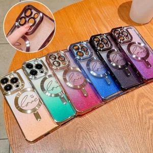 Coque Etui Antichoc Pour iPhone 15 14 13 12 Pro Max 11 Paillettes Magsafe Case - Photo 1 sur 15
