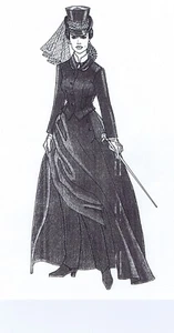 Französische Mode 1888 RIDING HABIT Muster #116 für Puppe. - Bild 1 von 1