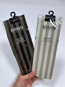 Wolford Knee Highs 2 pieces Black Satin Touch + Velvet De Luxe Size S ( Small ) - Picture 1 of 7