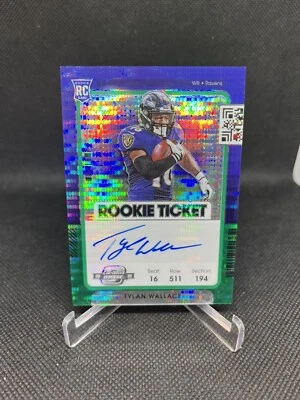 2021 Panini Contenders Optic Tylan Wallace Rookie Ticket Green Pulsar AutoRC/30 - Image 1 of 2