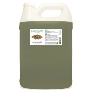 Hemp Seed Carrier Oil - 1 Gallon - Clear Plastic Jug w/ Cap - GreenHealth - Picture 1 of 6