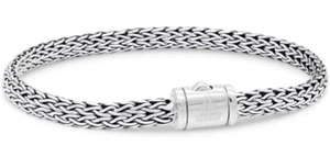 DEVATA Bali Sterling Silver Dragon Bone 5mm Chain Bracelet DBK5235 M/7.5" - Picture 1 of 11