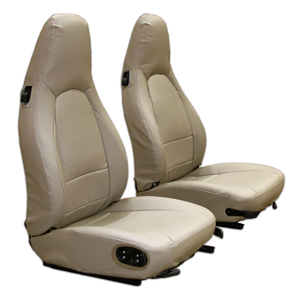 for PORSCHE 911 928 944 968 IGGEE S.LEATHER CUSTOM MADE FIT SEAT COVERS BEIGE - Image 1 of 4