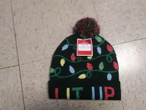 Nwt HOLIDAT TIME WOMENS LIGHT UP HAT BEANIE - Picture 1 of 1