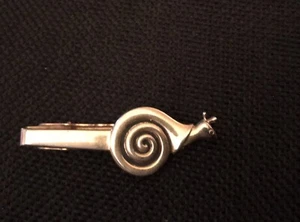 Vintage Anson Tie Clip Snail of Patience Light Gold Tone Slug - Picture 1 of 6