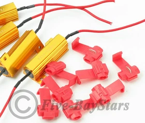 4x 6ohm 50W LED LOAD RESISTOR SIGNAL/FOG/RUN?NING FIX ERROR/HYPERFLA?SH BULB - Picture 1 of 4