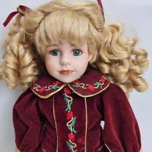 Collector's Choice by DanDee 18" Limited Edition in Red Dress Porcelain Doll - Picture 1 of 11