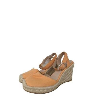 Nuovo Stuart Weitzman Taglie 6 Arancione Mango Zeppa Tacco Espadrille Gioiello - Immagine 1 di 4