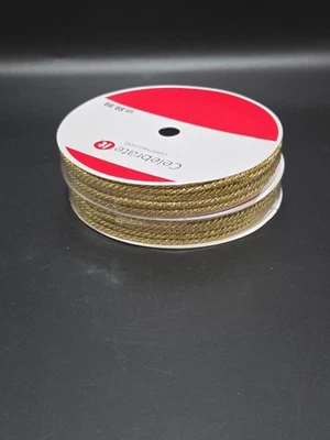 Lot of 2 Celebrate It  Gold Rope 1/8" x 6 Yd Christmas Ribbon  - Image 1 of 4