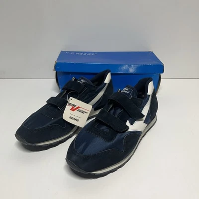 Sears The Winner II Tennis Shoes Navy Blue Strap Mens Size 11 Vintage Nos - Image 1 of 4