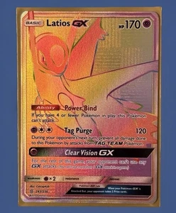 Pokemon Sun & Moon Unified Minds Latios GX Full Art Rainbow Rare Secret Rare NM+ - Picture 1 of 11