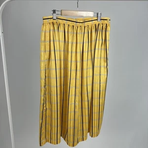 Vintage Evan Picone Women’s Size 12 Yellow And Black Plaid Mid Length Skirt - Picture 1 of 8