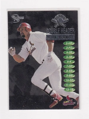 1998 Skybox Dugout Axcess Double Header # 11DH Mark McGwire Nice Card - Image 1 of 2